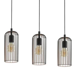 Eglo ROCCAMENA hanglamp staal zwart, koper H: 1100 mm Online