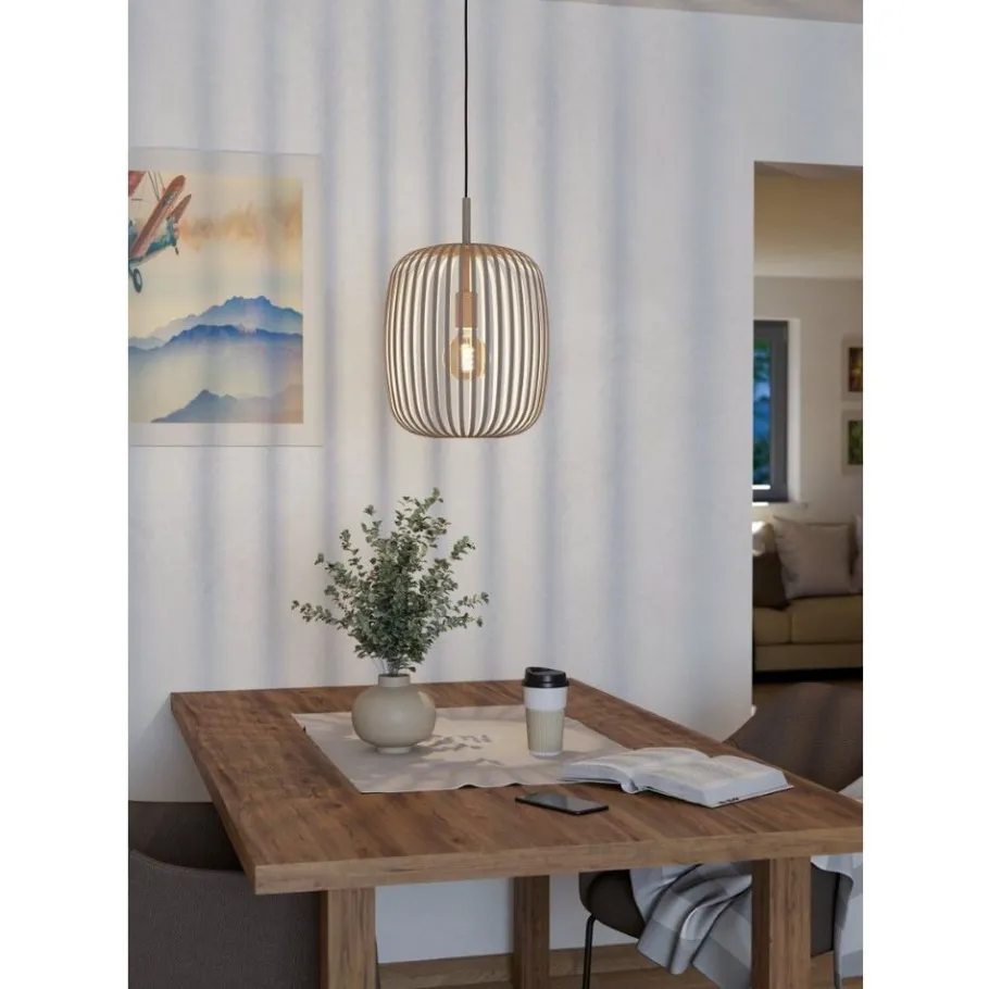Eglo ROMAZZINA hanglamp staal zandkleuren H: 1100 mm | Ø 325 mm Discount