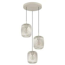 Eglo ROMAZZINA hanglamp staal zandkleuren H: 1100 mm | Ø 460 mm