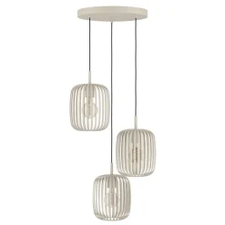 Eglo ROMAZZINA hanglamp staal zandkleuren H: 1100 mm | Ø 460 mm