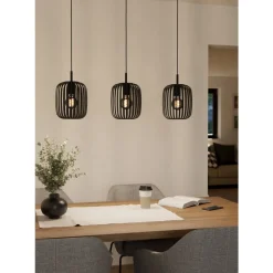 Eglo ROMAZZINA hanglamp staal zwart H: 1100 mm Outlet