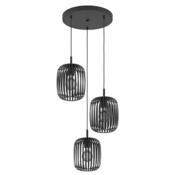 Eglo ROMAZZINA hanglamp staal zwart H: 1100 mm | Ø 460 mm Hot