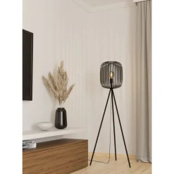 Eglo ROMAZZINA Staande lampen staal zwart H: 1405 mm | Ø 325 mm Online