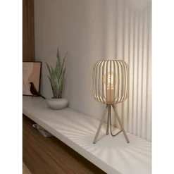 Eglo ROMAZZINA Tafellampen staal zandkleuren H: 435 mm | Ø 200 mm New