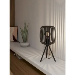 Eglo ROMAZZINA Tafellampen staal zwart H: 435 mm | Ø 200 mm