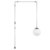 Eglo RONDO 3 hanglamp staal, kunststof zwart / glas opaal-mat wit H: 1420 mm Discount
