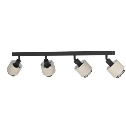 Eglo ROSLEY spot staal zwart / textiel, linnen natuur H: 185 mm Online