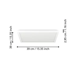 Eglo ROVITO-Z Plafondarmaturen Kunststof wit / Kunststof wit H: 30 mm