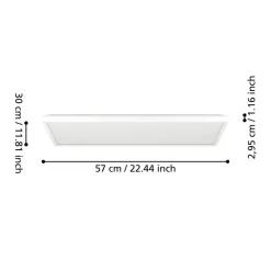 Eglo ROVITO-Z Plafondarmaturen Kunststof wit / Kunststof wit H: 30 mm Hot