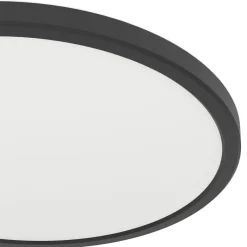 Eglo ROVITO-Z Plafondarmaturen Kunststof zwart / Kunststof wit H: 30 mm | Ø 300 mm Discount