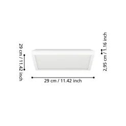 Eglo ROVITO-Z Plafondarmaturen Kunststof wit / Kunststof wit H: 30 mm Discount