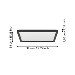 Eglo ROVITO-Z Plafondarmaturen Kunststof zwart / Kunststof wit H: 30 mm Hot