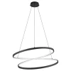 Eglo RUOTALE hanglamp aluminium, staal zwart / Kunststof wit H: 1500 mm | Ø 700 mm Outlet