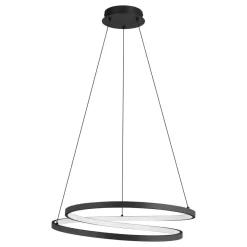 Eglo RUOTALE hanglamp aluminium, staal zwart / Kunststof wit H: 1500 mm | Ø 550 mm Sale