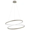 Eglo RUOTALE hanglamp aluminium, staal zandkleuren / Kunststof wit H: 1500 mm | Ø 700 mm Best