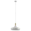 Eglo SABINAR hanglamp staal zilver geborsteld / Hout bruin H: 1100 mm | Ø 400 mm Online