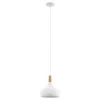 Eglo SABINAR hanglamp staal wit / Hout bruin H: 1100 mm | Ø 280 mm Hot