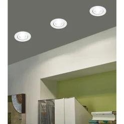 Eglo SALICETO inbouwarmatuur aluminium wit / Glas helder, wit H: 42 mm | Ø 88 mm Hot