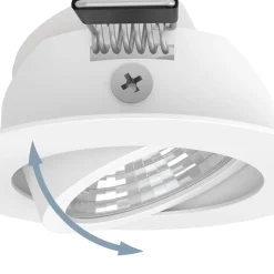 Eglo SALICETO inbouwarmatuur aluminium wit H: 42 mm | Ø 88 mm