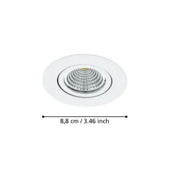 Eglo SALICETO inbouwarmatuur aluminium wit H: 42 mm | Ø 88 mm Sale