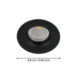 Eglo SALICETO inbouwarmatuur aluminium zwart H: 42 mm | Ø 88 mm Sale