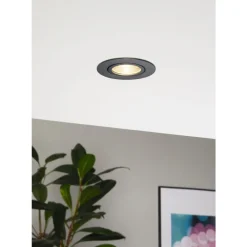 Eglo SALICETO inbouwarmatuur aluminium zwart H: 42 mm | Ø 88 mm Clearance