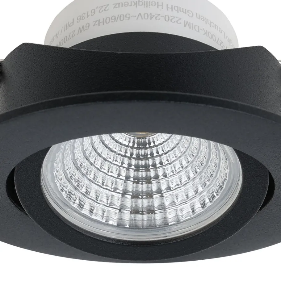 Eglo SALICETO inbouwarmatuur aluminium zwart H: 42 mm | Ø 88 mm Clearance