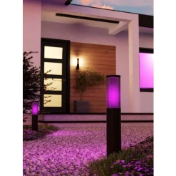 Eglo SALLE Sokkelarmaturen aluminium, kunststof zwart / Kunststof zwart-transparant H: 465 mm | Ø 75 mm New