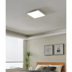 Eglo SALOBRENA 1 Plafondarmaturen aluminium wit / Kunststof wit H: 50 mm