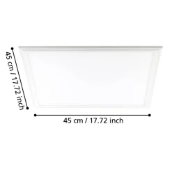 Eglo SALOBRENA 1 Plafondarmaturen aluminium wit / Kunststof wit H: 50 mm