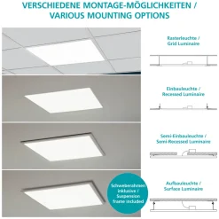 Eglo SALOBRENA 1 Plafondarmaturen aluminium, staal wit / Kunststof wit H: 50 mm Online