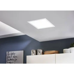 Eglo SALOBRENA 1 Plafondarmaturen aluminium, staal wit / Kunststof wit H: 50 mm Online