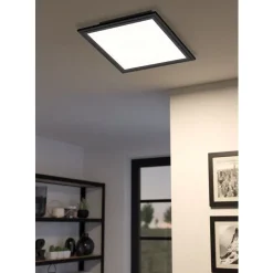 Eglo SALOBRENA 1 Plafondarmaturen aluminium, staal zwart / Kunststof wit H: 50 mm Outlet