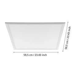 Eglo SALOBRENA 1 rasterarmatuur aluminium wit / Kunststof wit H: 11 mm Outlet
