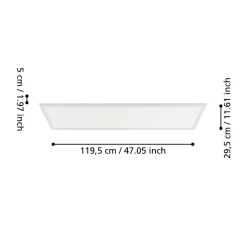 Eglo SALOBRENA-M Plafondarmaturen aluminium wit / Kunststof wit H: 50 mm Outlet