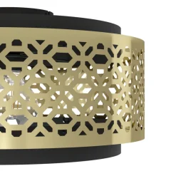 Eglo SANDBACH Plafondarmaturen staal zwart, geelkoper H: 220 mm | Ø 420 mm