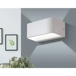 Eglo SANIA 4 Wandlamp aluminium wit H: 80 mm Outlet