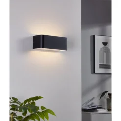 Eglo SANIA 4 Wandlamp aluminium zwart, wit H: 80 mm Outlet
