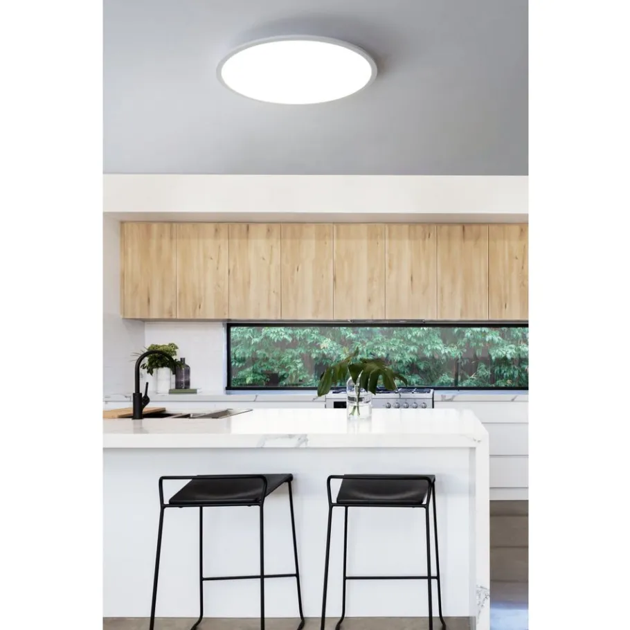 Eglo SARSINA-A Plafondarmaturen aluminium wit / Kunststof wit H: 50 mm | Ø 600 mm