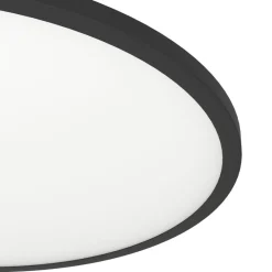 Eglo SARSINA-Z Plafondarmaturen aluminium, staal zwart / Kunststof wit H: 52 mm | Ø 600 mm Outlet