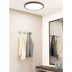 Eglo SARSINA-Z Plafondarmaturen aluminium, staal zwart / Kunststof wit H: 52 mm | Ø 600 mm Outlet