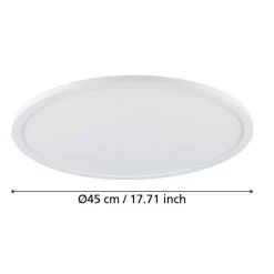 Eglo SARSINA-Z Plafondarmaturen aluminium, staal wit / Kunststof wit H: 52 mm | Ø 450 mm