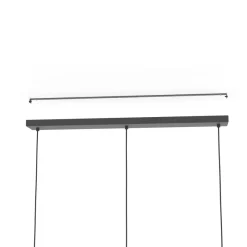 Eglo SEGOVIA hanglamp staal zwart / Hout zwart H: 1100 mm Discount