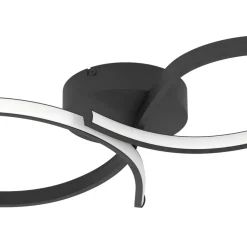 Eglo SERPINS Plafondarmaturen aluminium, staal zwart / Kunststof wit H: 75 mm Sale