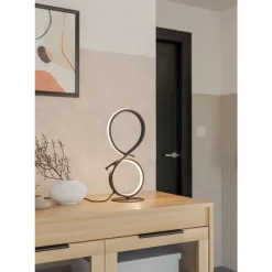 Eglo SERPINS Tafellampen aluminium, staal zwart / Kunststof wit H: 405 mm Online