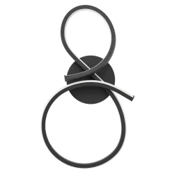 Eglo SERPINS Wandlamp aluminium, staal zwart / Kunststof wit H: 400 mm Best