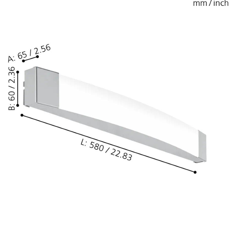 Eglo SIDERNO Spiegelarmaturen staal chroom / Kunststof satijn New