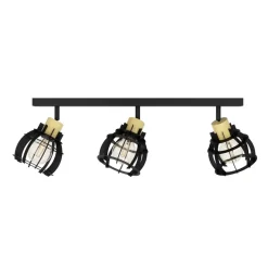 Eglo STILLINGTON 1 spot staal, hout zwart, bruin H: 245 mm Clearance