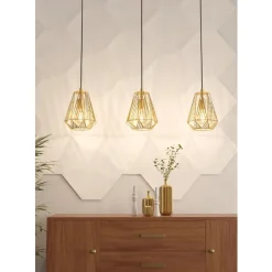 Eglo STYPE hanglamp staal goudkleuren H: 1100 mm Outlet