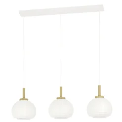 Eglo SUMMERHILL hanglamp staal, hout wit, bruin / papier wit H: 1100 mm Online